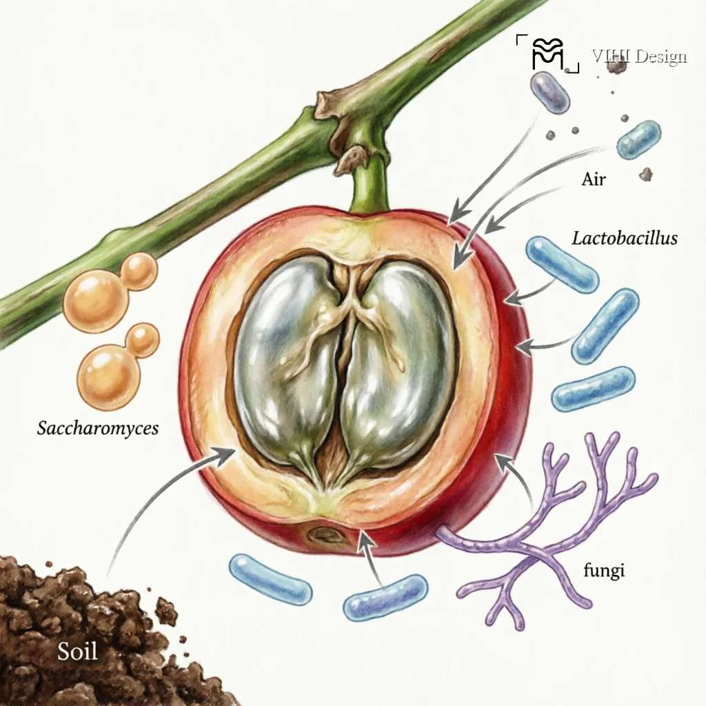 The Microbial Terroir of Coffee: How Native Microbes Shape Processing and Flavor