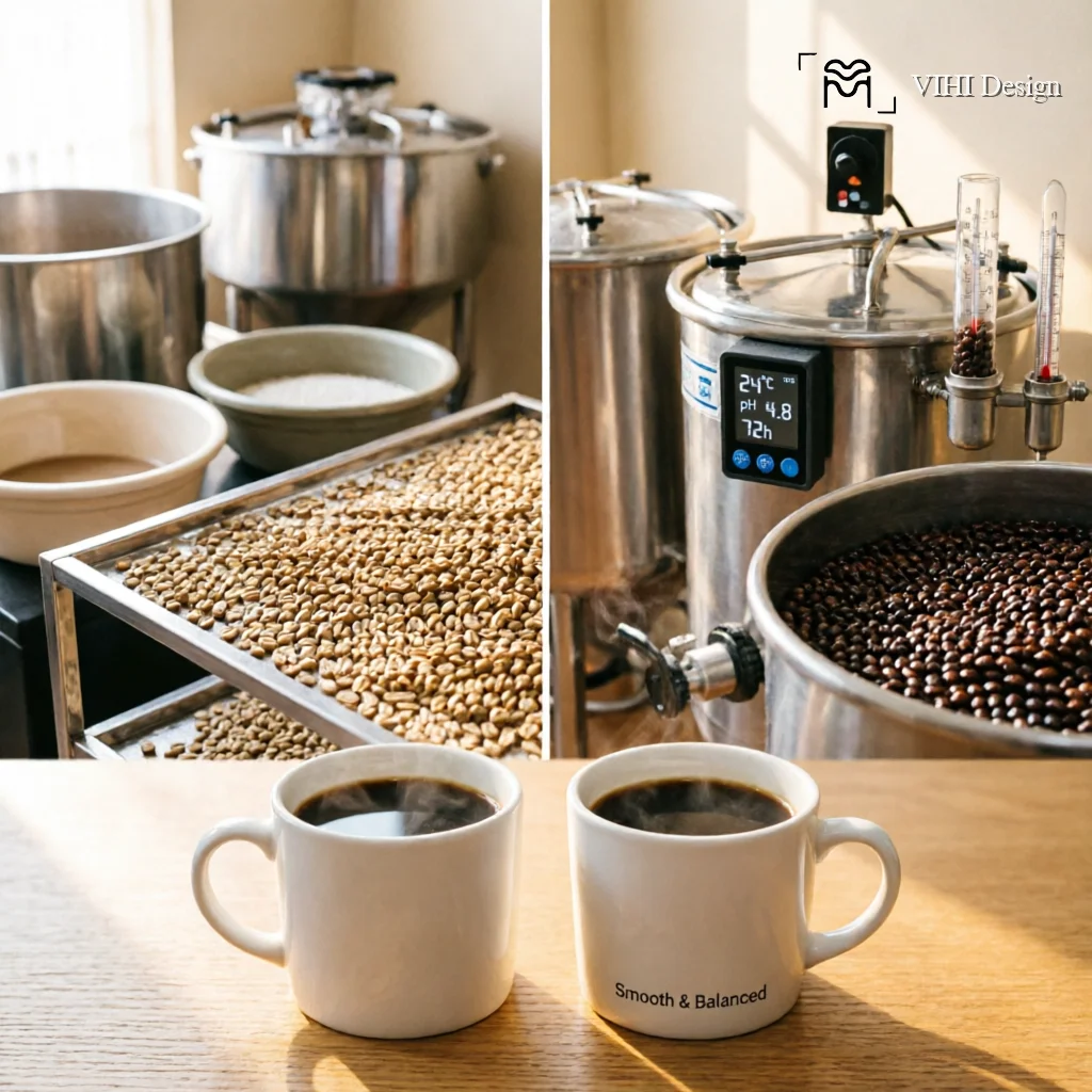 Post-Harvest Processing for Low-Acidity Coffee: Methods for a Smoother Cup