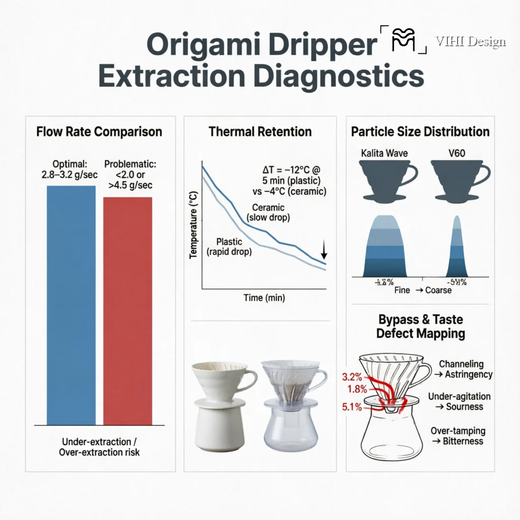 5 Common Origami Dripper Mistakes That Ruin Your Extraction Technical Infographic VIHI Design