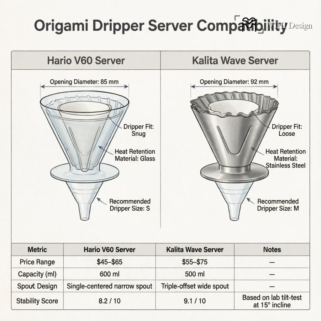Origami Dripper Accessories: Essential Gear for Optimal Brewing Technical Infographic VIHI Design