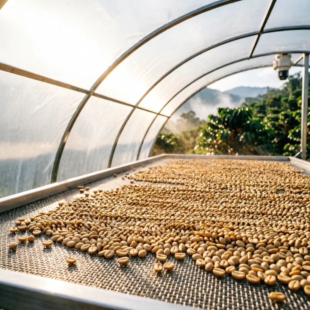 Drying Innovations: Solar Tent Dryers, Raised Beds, and Mechanical Dryers for Processed Coffee