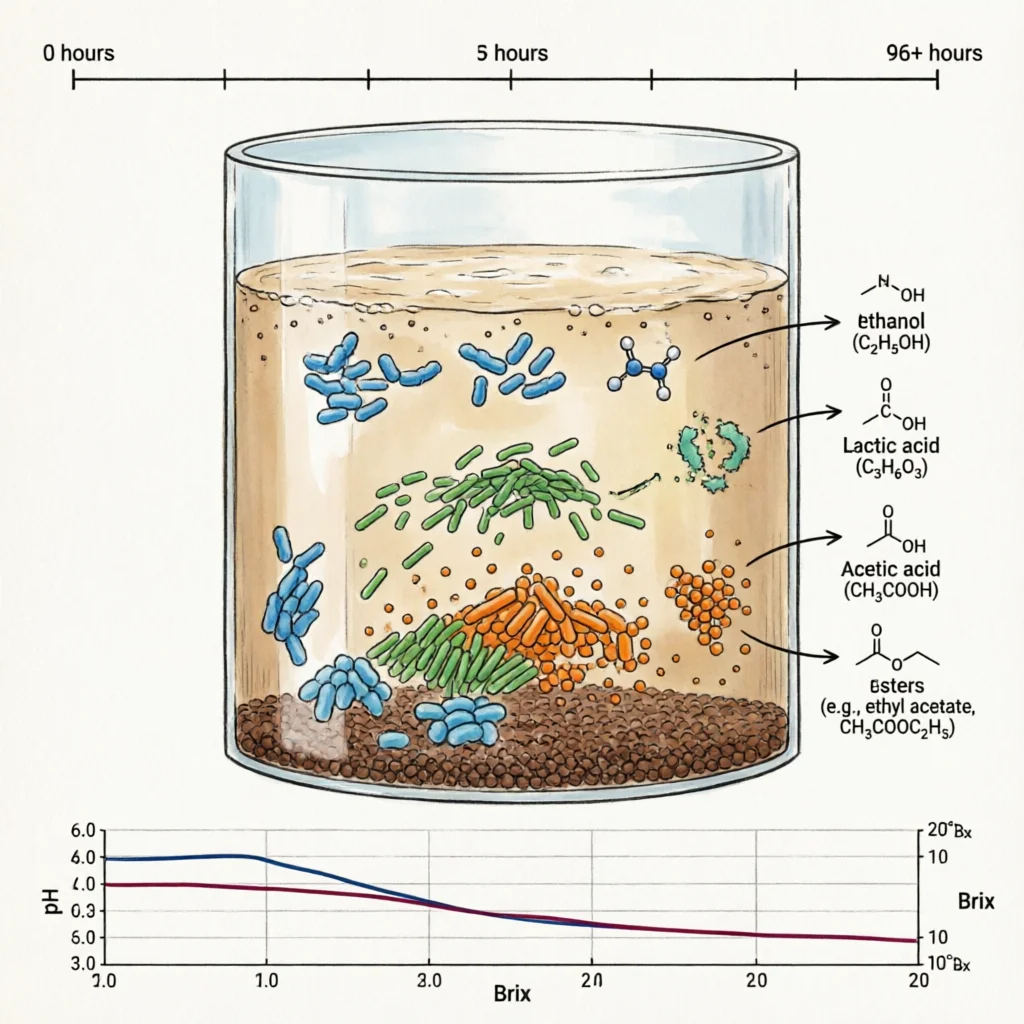 Microbial Succession in Extended Anaerobic Fermentation: A Timeline