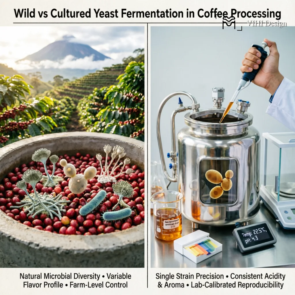 Wild vs. Cultured Yeast in Coffee Processing: Terroir Expression vs. Flavor Precision