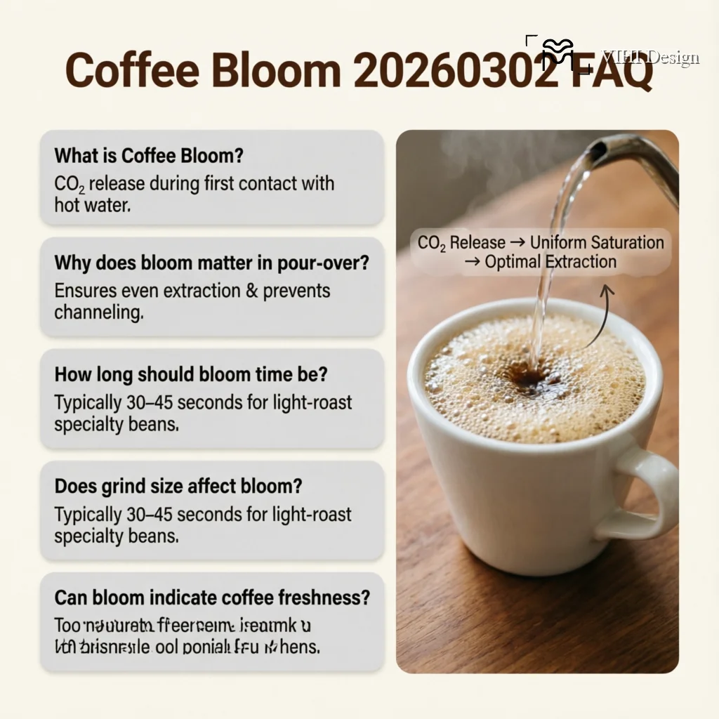 Coffee Bloom 20260302 FAQ Technical Infographic VIHI Design