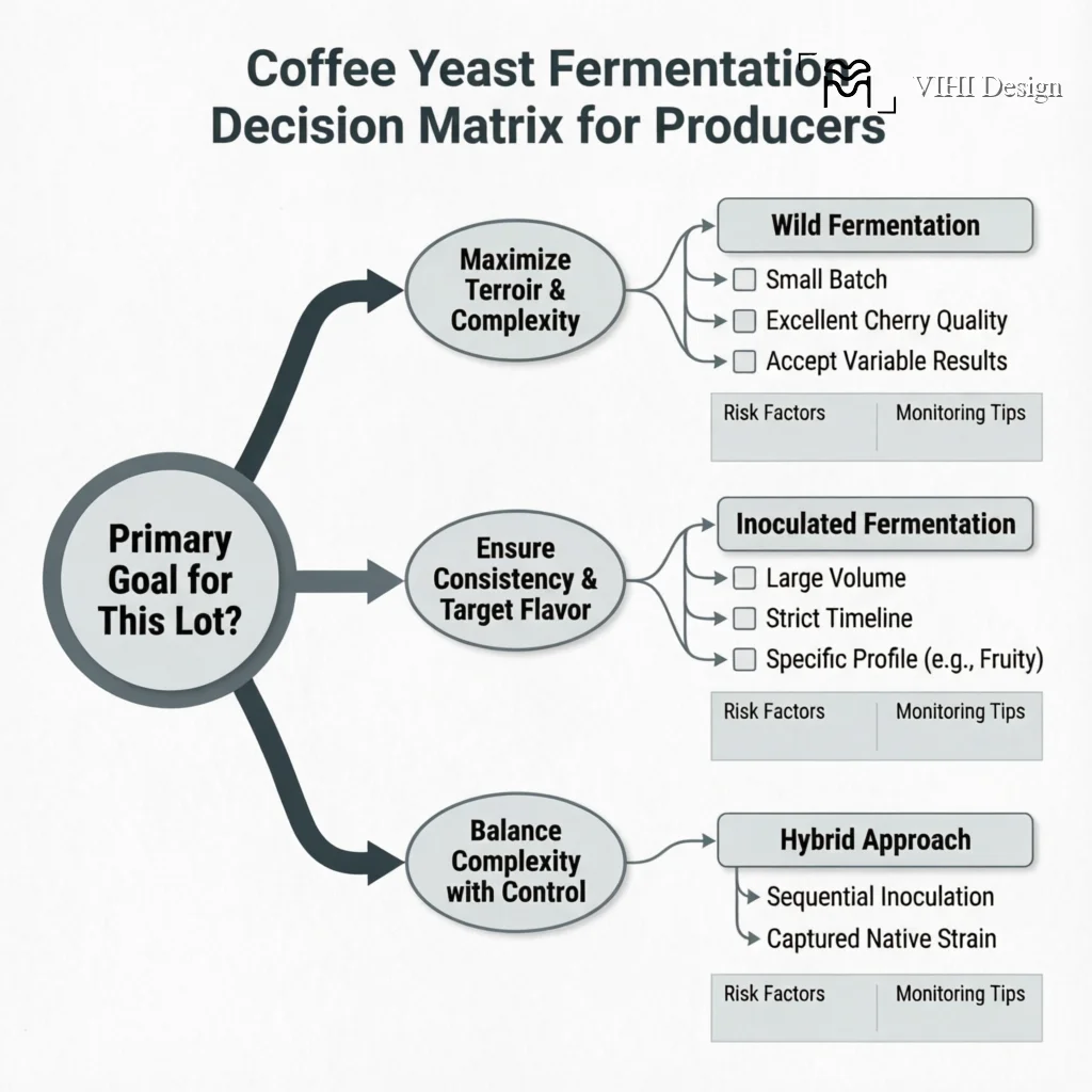 Wild vs. Inoculated Yeast Fermentation: Impact on Flavor Consistency and Innovation Technical Infographic VIHI Design